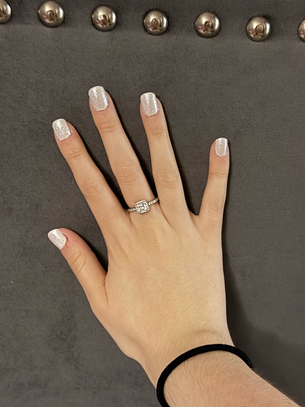 Pandora Square Sparkle Halo Ring